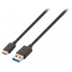 Câble USB 3.2 C mâle vers A mâle, 1M Zwart