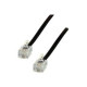 Cable 7.5m - Rallonge telephonique 2x6/4 - RJ11 - Black