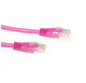 Cable UTP - 0.5m - Categorie 5 - Rose