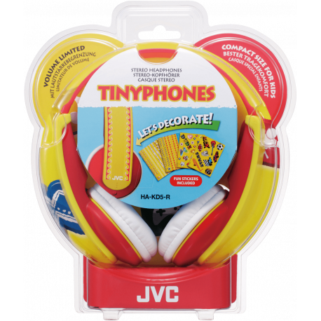 JVC - Casque pour enfants - Limitateur de volume - Rouge