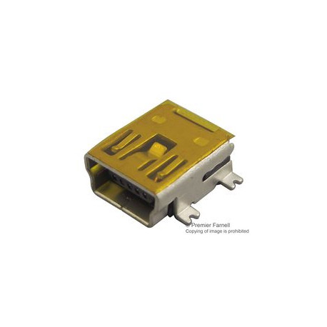 Connecteur Mini USB Type B Montage en surface Coudée