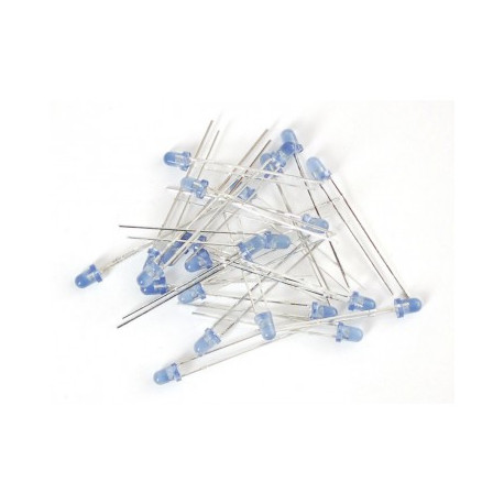 LED STANDARD 3mm - BLEU DIFFUSANT - Pack de 10 pcs