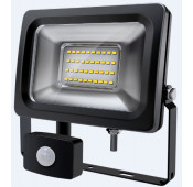 Elix - LED Floodlight +PIR Premium Line 20W 3000K IP65 Black