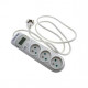 Energy Meter + Power Strip -3x2P+E 16A - Cord 1,4m - White