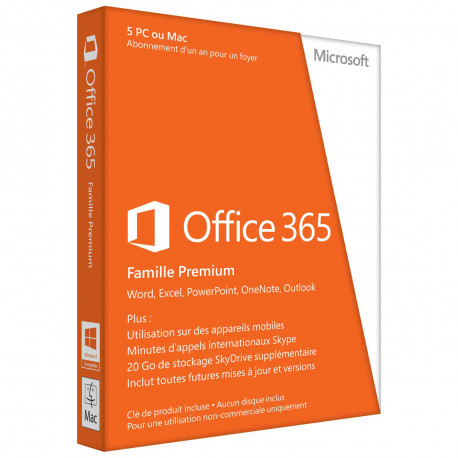 MICROSOFT OFFICE 365 FAMILLE PREMIUM 1 User 5 Device 1 an