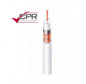 Coaxial Satellite Cable - 75 Ohms - CPR ECA - Ø 6.6mm White