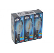 Elix- Ampoule LED à filament - bougie C35 - E14 - 2W Pack 3P