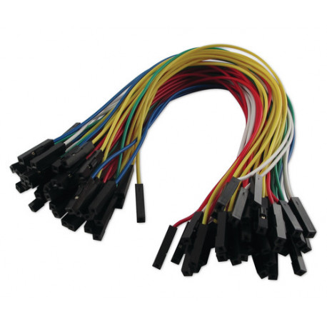 Jumpers female / female with 20cm cable - 50 pieces