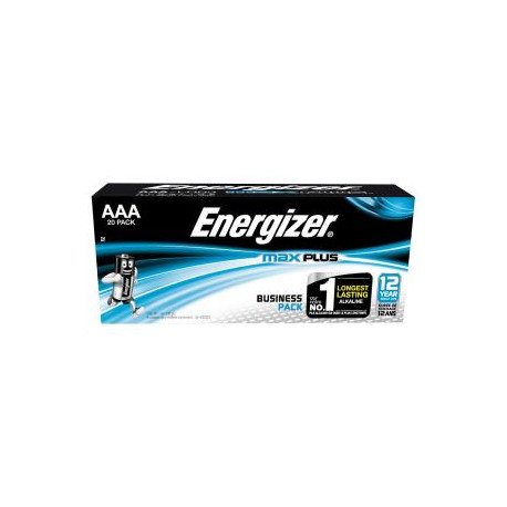 Energizer - Pile alcaline Max Plus AAA / LR3 - 20 pièces