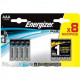 Energizer - Pile alcaline Max Plus AAA / LR3 - 8 pieces