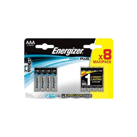 Energizer - Alkaline batterij Max Plus AAA / LR3 - 8 stuks