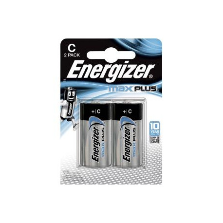 Energizer - Pile alcaline Max Plus - C - LR14 - 2 pieces