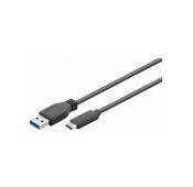 USB 3.1 C mannelijk naar USB 3.0 A man.kabel 0.5M Zwart