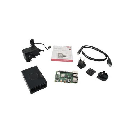 Kit de démarrage Raspberry Pi 4B, 4Go, Noir