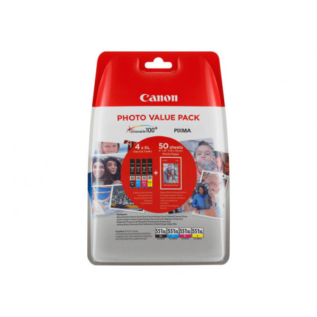  Canon CLI-551XL C/M/Y/BK Photo Value Pack