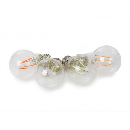 Set led-lampen - A60 - E27 - transparant glas - 4st