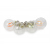Set led-lampen - A60 - E27 - transparant glas - 4st