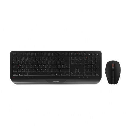 CHERRY Clavier + Souris Sans Fil Noir Gentix G43 Belge