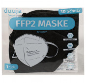 Black FFP2 masks certified respiratory protection filtre 98%