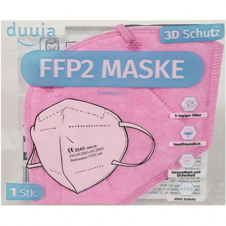 Masque FFP2 Rose certifié respiratoire protect filtre 98%