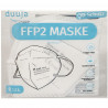 White FFP2 masks certified respiratory protection filtre 98%