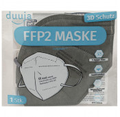 Grey FFP2 masks certified respiratory protection filtre 98%