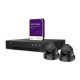 IP Video Surveillance Kit - 4 Ch.NVR Recorder - 2 x IP Dome