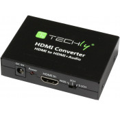 TECHLY HDMI Female to HDMI + SPDIF + RCA R/L Audio Extractor