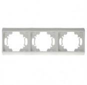 Elix - Plaque de recouvrement triple horizontal crème