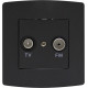 Elix - Radio / TV antenna socket to build in anthracite