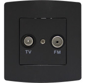 Elix - Radio / TV-antenne aansluiting inbouw antraciet