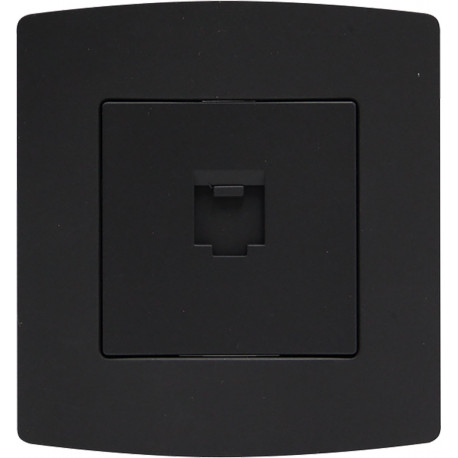  Elix RJ45 female Socket to build in anthracite