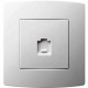 Elix - RJ45 female Socket to build in cream