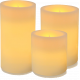 Set of 3 round LED candles