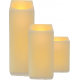 Set of 3 square led candles