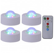 Pack of 4 light effects with remote control