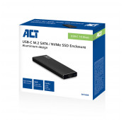 ACT M.2 SATA and NVMe SSD enclosure, USB-C 3.2 Gen2