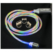 Cable magnétique lumineux RVB pour charger téléphone - 1M