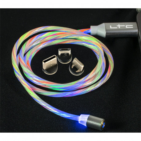 Magnetische RGB verlichte kabel voor telefoon opladen - 1M