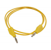 Cordon 1m PVC 3A - 2x banana jack 4mm Yellow
