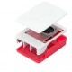 Raspberry PI5 case integrated fan Red-White