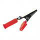 Alligator clip with boot red 4mm for banana jack