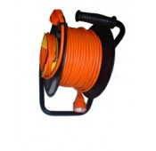 Enrouleur de cable pour jardin 40m orange