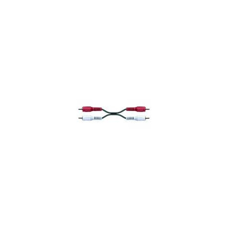 Cable 10m - 2 fiches males RCA/2 fiches males RCA