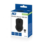 ACT Wireless Mouse 1000 dpi zwart