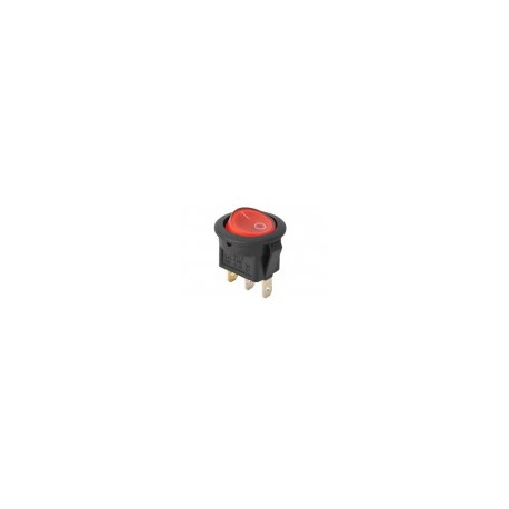 Mini ON-OFF switch red 250Vac 3A