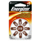 Energizer - 8 Hearing aid batteries PR41