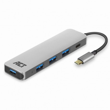 ACT - USB-C Hub avec 4x USB-A - USB-C PD Pass-Through 60W