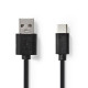 Câble - Fiche USB A mâle/ USB C mâle - 3m