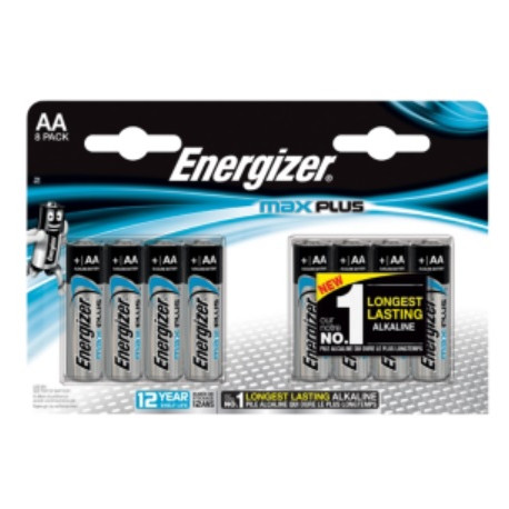 Energizer - Max Plus AA / LR6 Alkaline Battery - 8 pieces